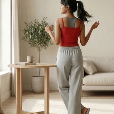 VYB wide-leg athleisure pants